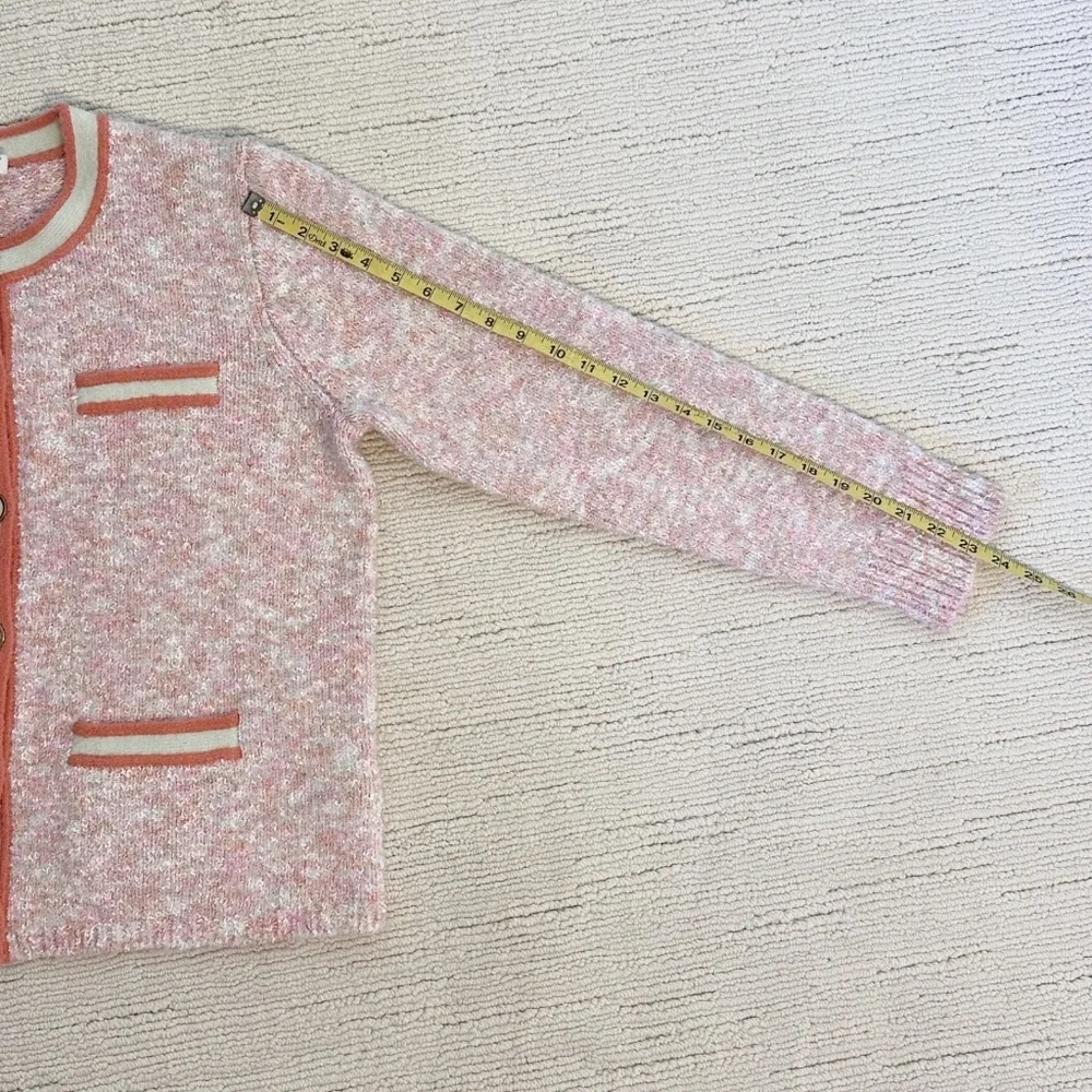 J. CREW Marled Women’s L Orange Lady Jacket Cardigan Academia Preppy Lady Boss